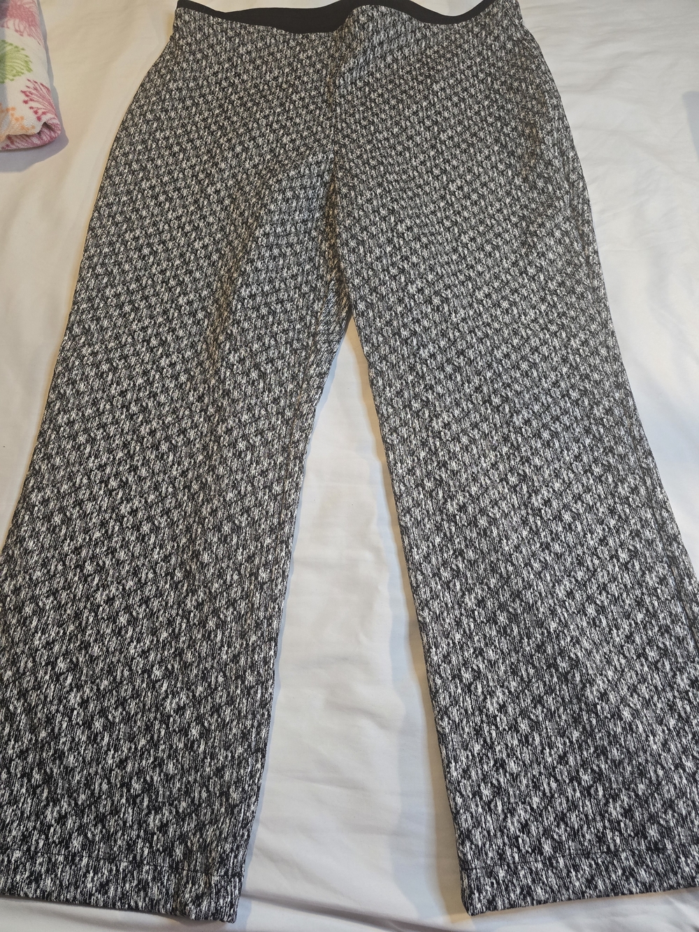 Cato Black & White Houndstooth Straight Leg Pants